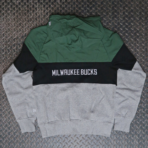 New Era Milwaukee Bucks Half Zip Hoodie