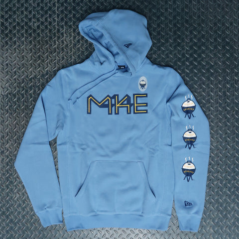 New Era Milwaukee Brewers City Connect Pullover Hoodie Sky Blue 60357288