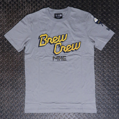 New Era Milwaukee Brewers Brew Crew City Connect T-Shirt Grey 60357217