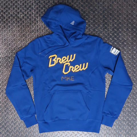 New Era Milwaukee Brewers Brew Crew City Connect Pullover Hoodie Blue 13078182