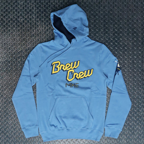 New Era Milwaukee Brewers Brew Crew City Connect Pullover Hoodie Sky Blue 60357270