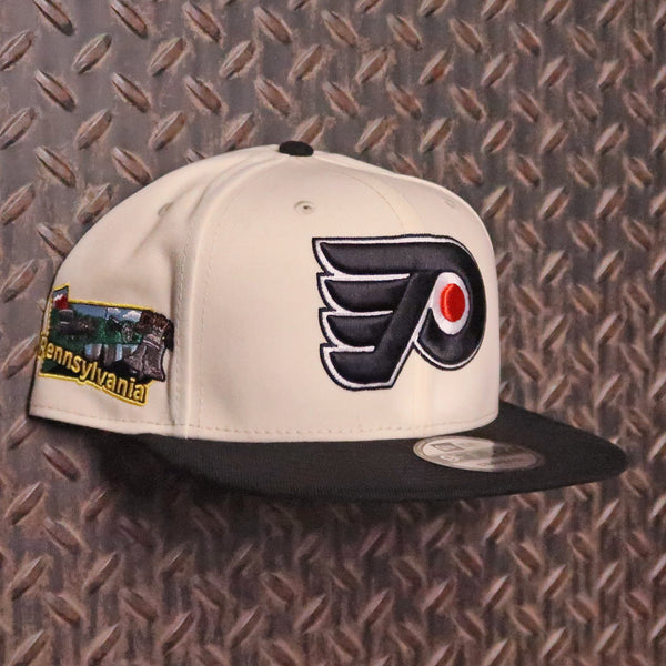 New Era Philadelphia Flyers Localized 2Tone 9FIFTY Snapback Hat Cream Black 60799857