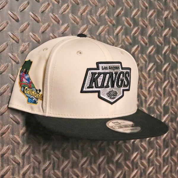 New Era Los Angeles Kings Localized 2Tone 9FIFTY Snapback Hat Cream Black 60799887