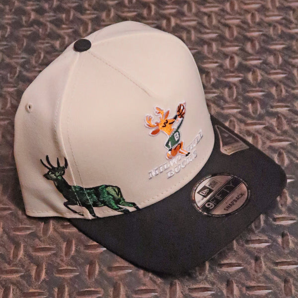 New Era Milwaukee Bucks Hardwood Classics 2Tone 9FIFTY A-Frame Snapback