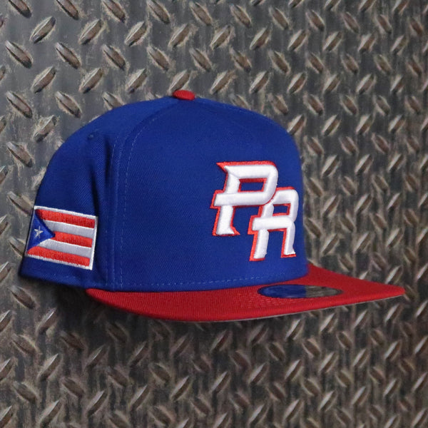 New Era Puerto Rico World Baseball Classic 2026 2Tone 9FIFTY A-Frame Snapback Hat Blue Red 60794236