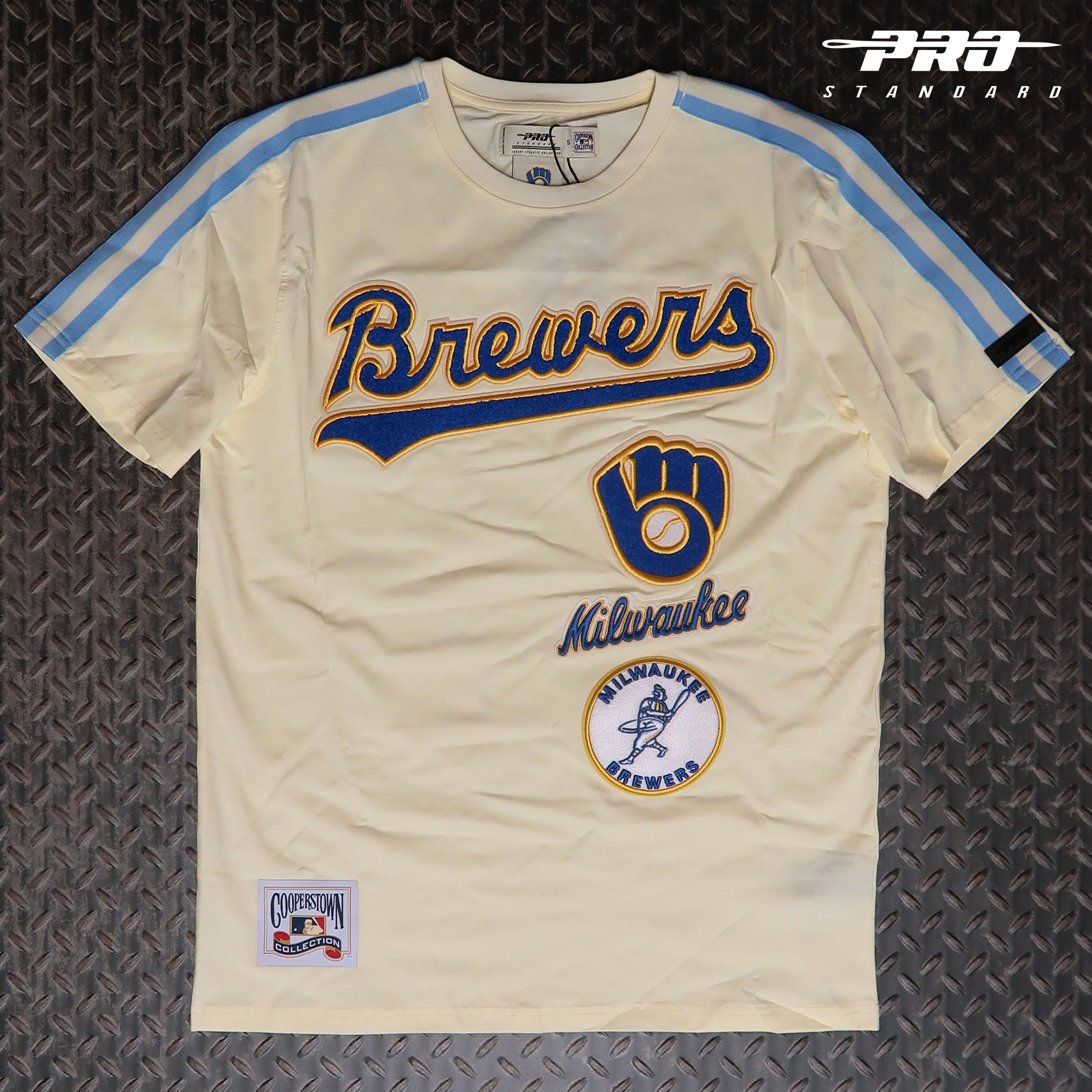 Pro Standard Milwaukee Brewers Retro Classic Striped T-Shirt – Envisionsinc