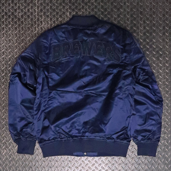Pro Standard Milwaukee Brewers Triple Tonal Satin Jacket