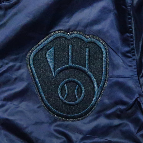 Pro Standard Milwaukee Brewers Triple Tonal Satin Jacket