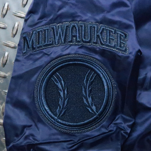 Pro Standard Milwaukee Brewers Triple Tonal Satin Jacket
