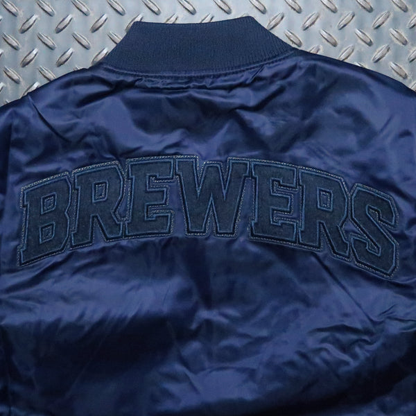 Pro Standard Milwaukee Brewers Triple Tonal Satin Jacket