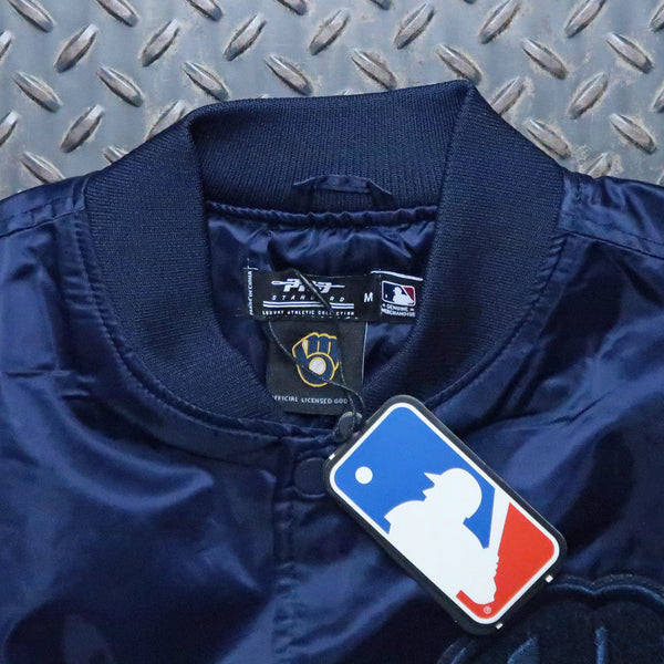 Pro Standard Milwaukee Brewers Triple Tonal Satin Jacket