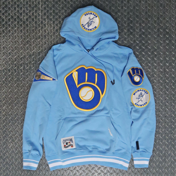 Pro Standard Milwaukee Brewers Retro Classic Hoodie Blue LMB536569-UNI