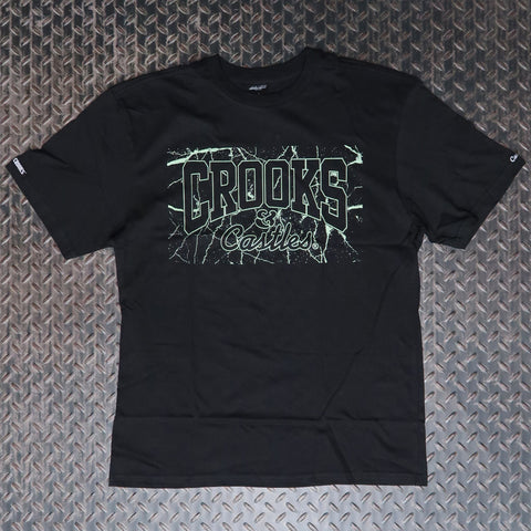 Crooks & Castles Crack Core Logo Glow T-Shirt 2Q10706