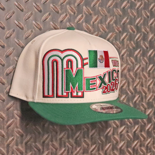New Era Mexico Chrome White Classic WBC 2026 9FIFTY A-Frame Snapback Hat 60808742