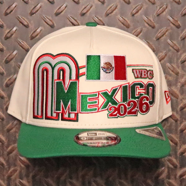 New Era Mexico Chrome White Classic WBC 2026 9FIFTY A-Frame Snapback
