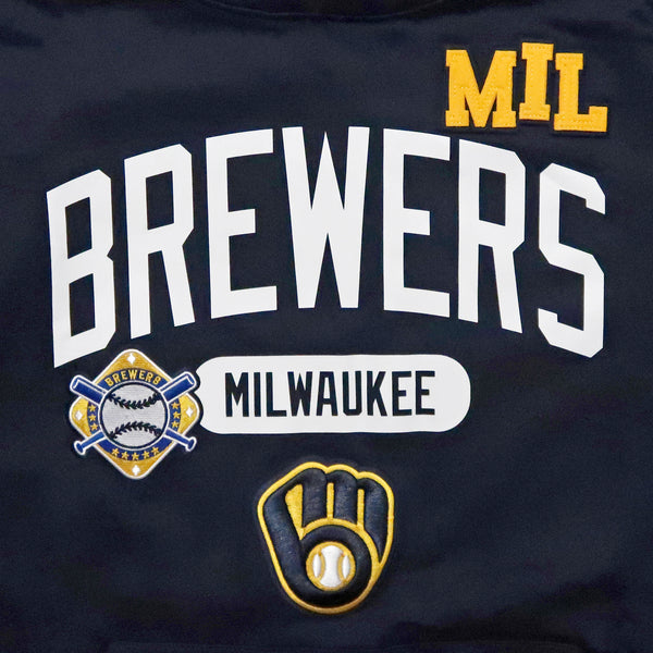 Pro Standard Milwaukee Brewers Letterman Rib Hoodie