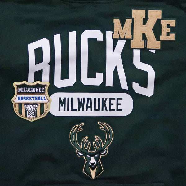 Pro Standard Milwaukee Bucks Letterman Rib Hoodie