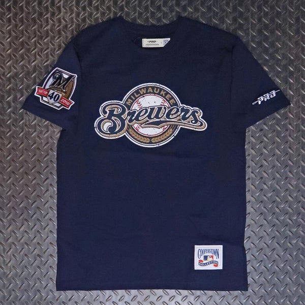 Pro Standard Milwaukee Brewers Day One T-Shirt Midnight Navy LMB1315346