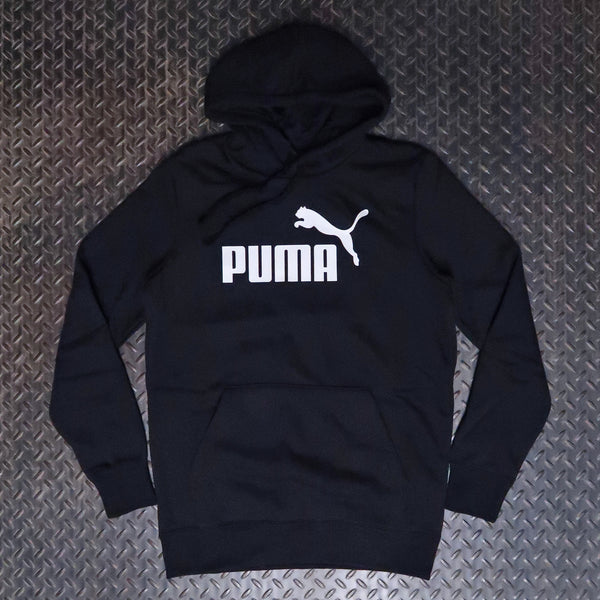 PUMA No 1 Logo Pullover Hoodie Black White 68798101