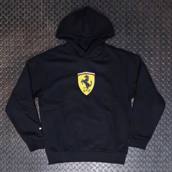 PUMA Ferrari Colored Shield Pullover Hoodie Black 63700101