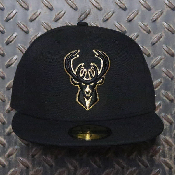 New Era Milwaukee Bucks Black & Gold 59FIFTY Fitted