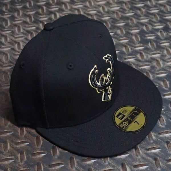 New Era Milwaukee Bucks Black & Gold 59FIFTY Fitted