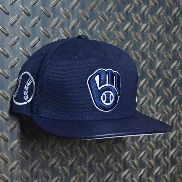 Pro Standard Milwaukee Brewers All Pro Strapback Midnight Navy LMB7315686-MDN