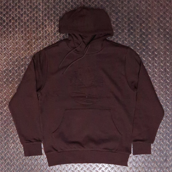 Timberland Wareham Tree Logo Patch Pullover Hoodie Dark Brown TBC0YH9SC35