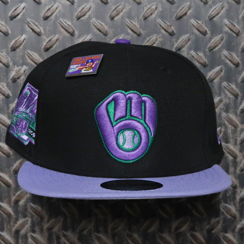 New Era x Big League Chew Grape Milwaukee Brewers 9FIFTY Snapback Hat Black, Purple 60506813