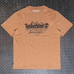 Timberland Mountain Logo Slub T-Shirt Light Wheat TB0A5UFUEH3