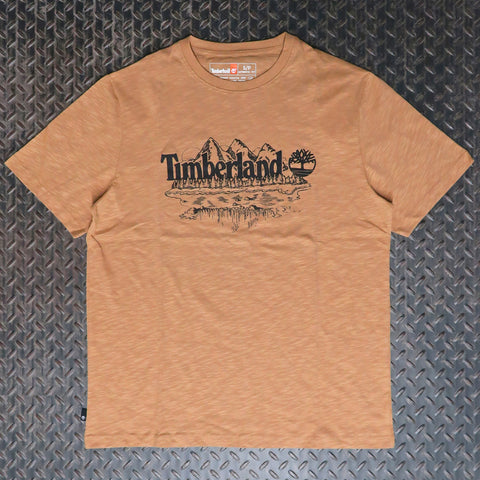 Timberland Mountain Logo Slub T-Shirt Light Wheat TB0A5UFUEH3