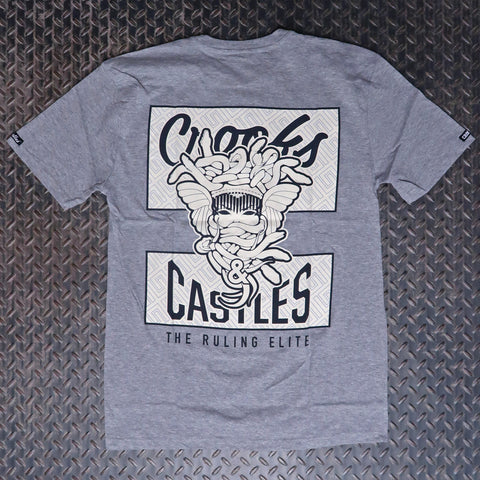 Crooks & Castles Klepto Greco T-Shirt Heather Grey 4I10727