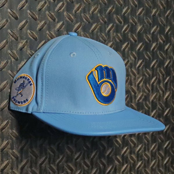 Pro Standard Milwaukee Brewers On Top Strapback Hat University Blue LMB7315974-UNI