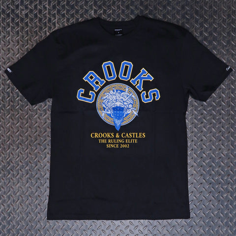 Crooks & Castles Vintage Medusa Collegiate T-Shirt Black 3I60720