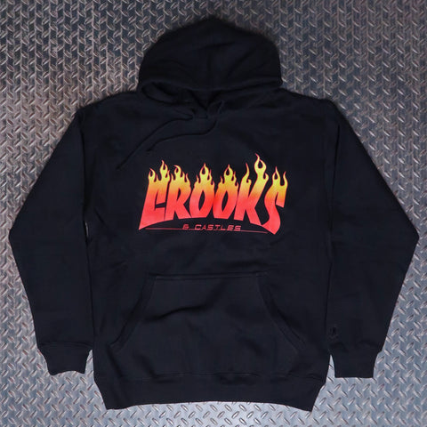 Crooks & Castles Flame Logo Hoodie Black 3I50138