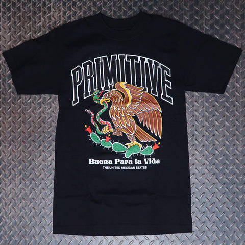 Primitive Collegiate Mexico T-Shirt Black PAPHO23115