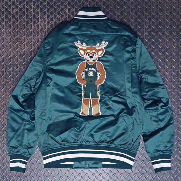 Pro Standard Milwaukee Bucks Mascot Rib Satin Jacket