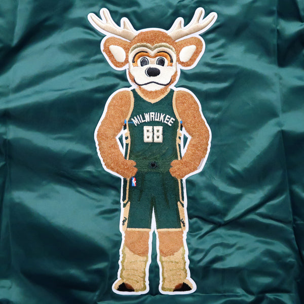 Pro Standard Milwaukee Bucks Mascot Rib Satin Jacket