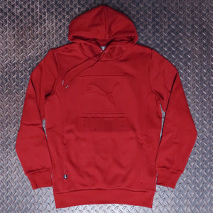 PUMA Elevate Embossed Pullover Hoodie Maroon 68355413