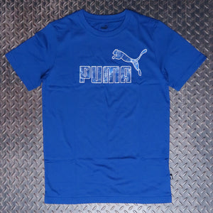 PUMA Nature Blur Logo Fill T-Shirt Blue 68353658