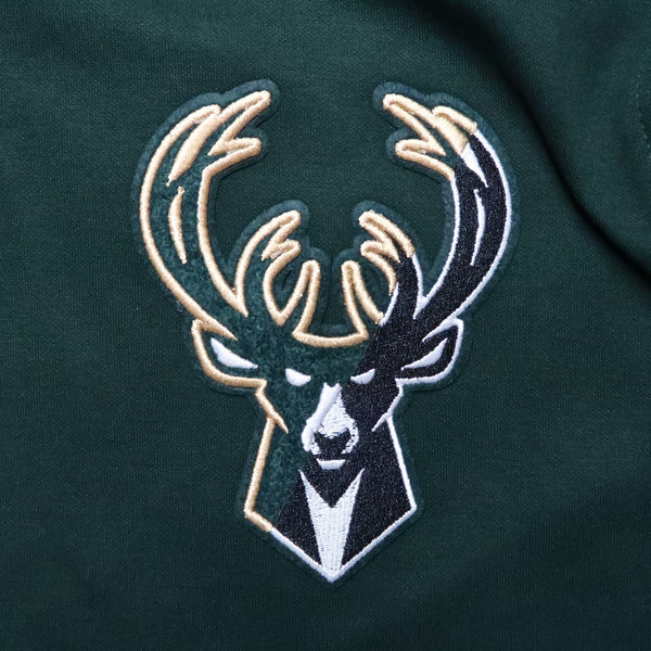 Pro Standard Milwaukee Bucks Split Logo Zip Hoodie