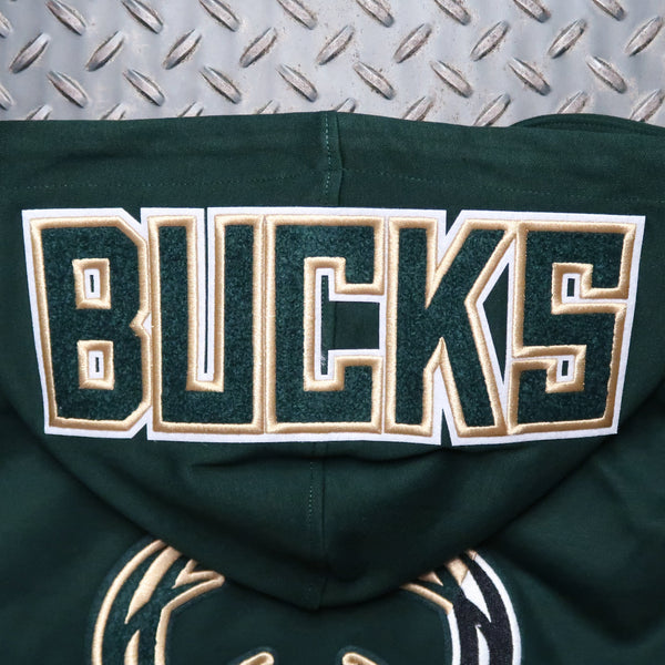 Pro Standard Milwaukee Bucks Split Logo Zip Hoodie