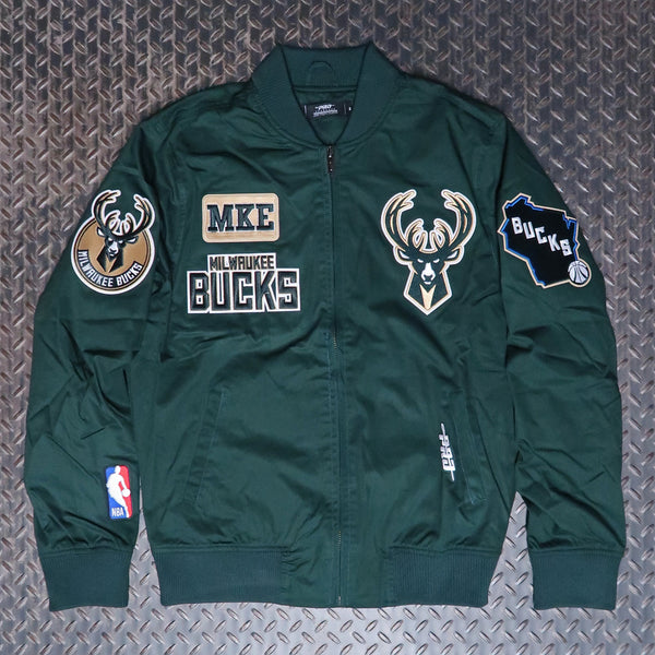 Pro Standard Milwaukee Bucks Area Code Twill Jacket Forest Green BMB6515606-FOR