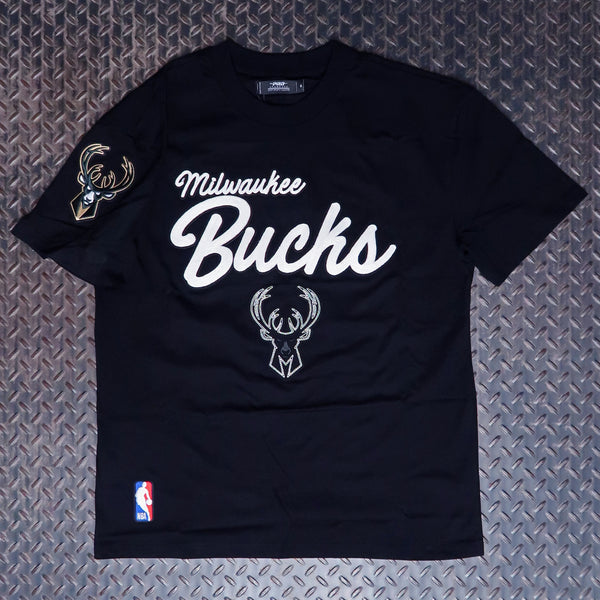 Pro Standard Milwaukee Bucks Paint The City Drop Shoulder T-Shirt Black BMB5515649-CBR