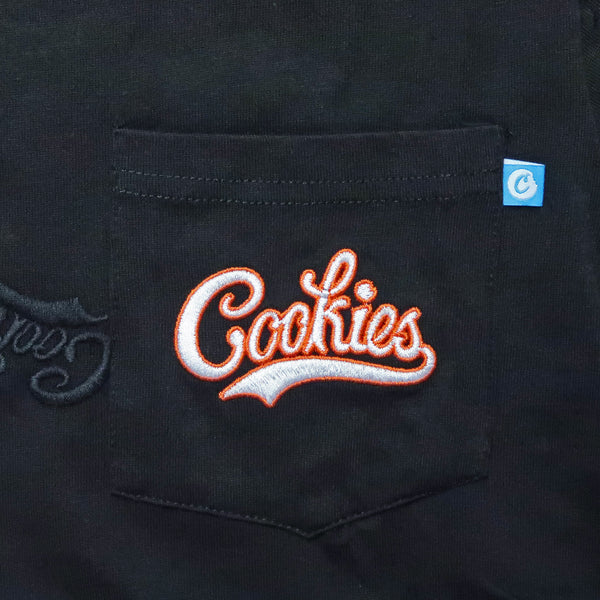 Cookies Bases Loaded All Over Embroidered Knit Pocket T-Shirt