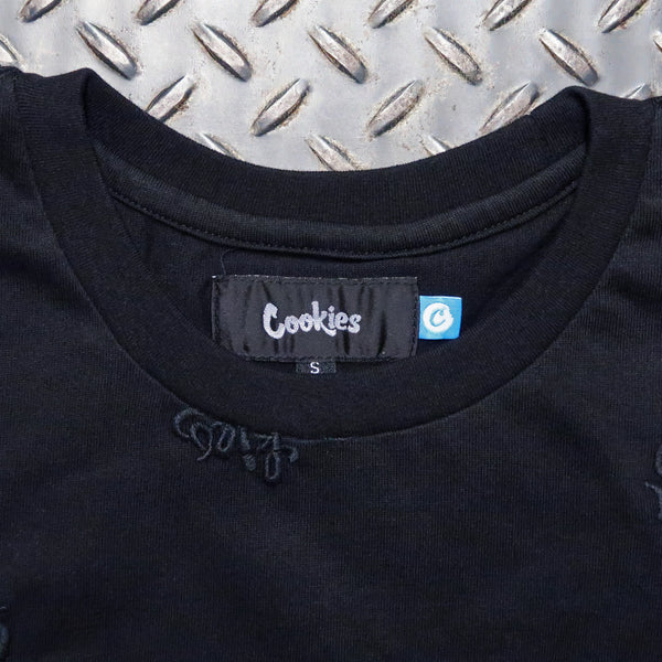 Cookies Bases Loaded All Over Embroidered Knit Pocket T-Shirt