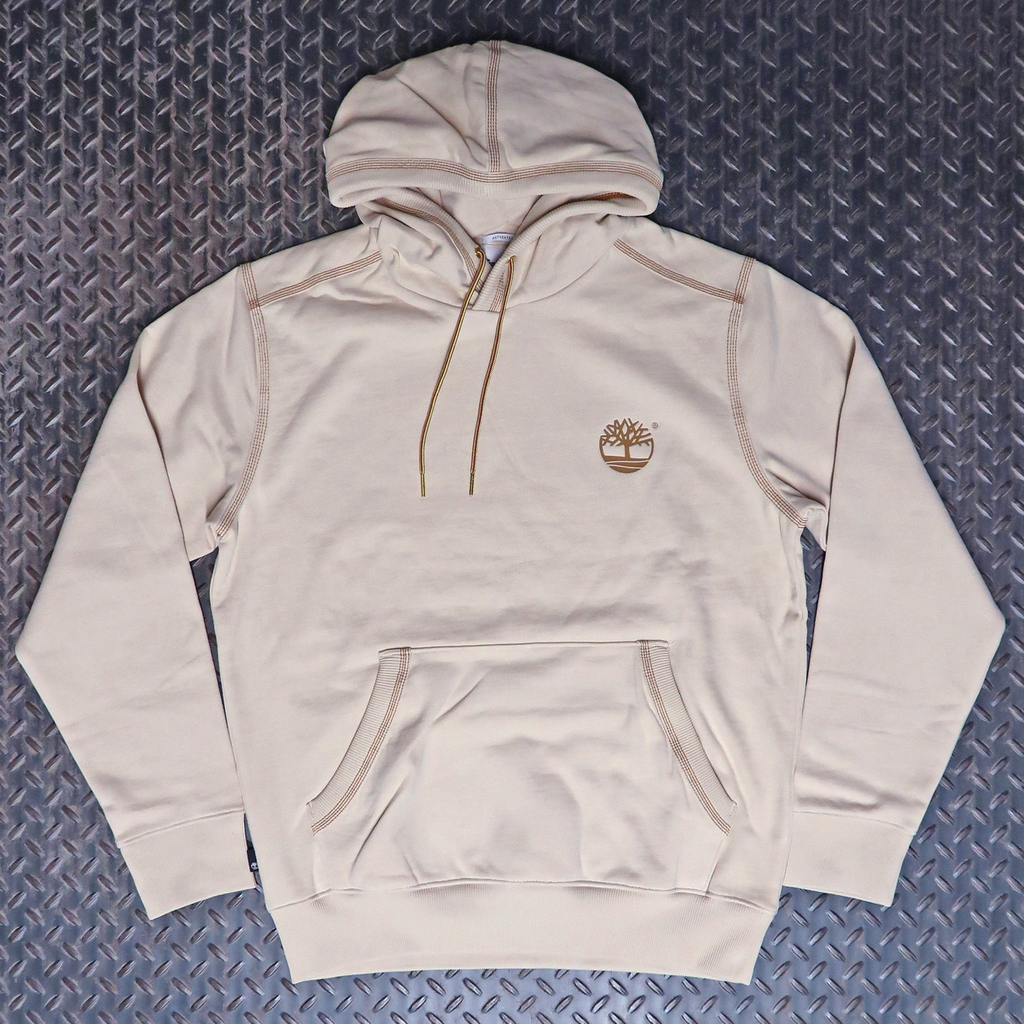 Timberland Contrast Stitch Logo Pullover Hoodie Angora T0A6VEAEL