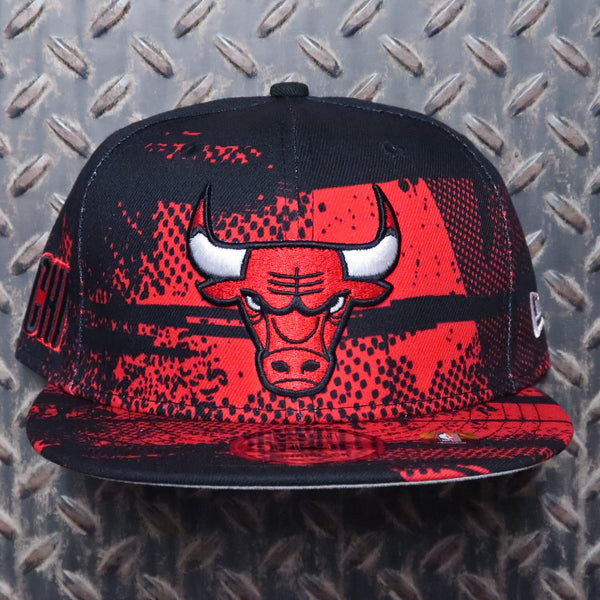 New Era Chicago Bulls NBA24 Tip Off 9FIFTY Snapback Hat Black Red 60582370