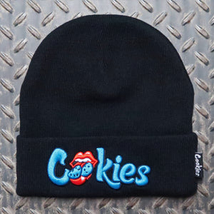 Cookies x Rolling Stones OG Mint Tongue Knit Beanie Black CM243XKB0