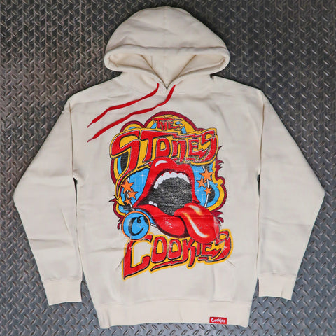 Cookies x Rolling Stones The Stones Pullover Hoodie Bone CM243HFP08